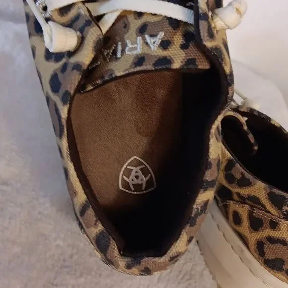 Ariat Hilo Leopard Print Slipon Shoes - Picture 6 of 7